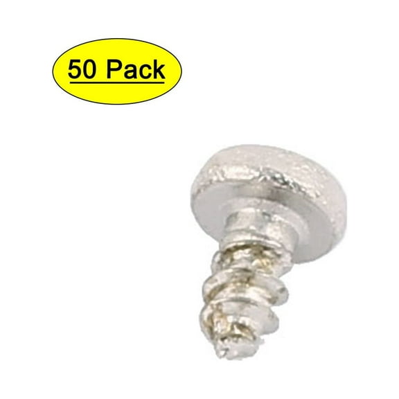 Uxcell M2 x 4mm Stainless Steel Flat Head Self-taping Screws (50-pack)