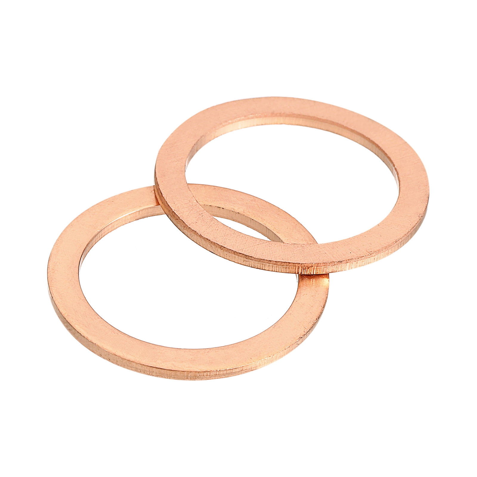 Qrity 20-Piece M10 Copper Flat Washers – 10mm ID, 16mm OD, Sealing Gasket For Bolts & Screws