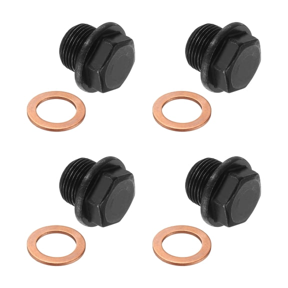 Uxcell M20 Metric Male Outer Hex Head Plug, 4 Pcs Thread Socket Outer Hex Head