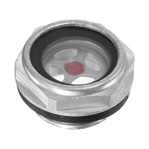 Uxcell M20x1.5mm Male Threaded Aluminum Glass Air Compressor Oil Level Gauge Sight Glass
