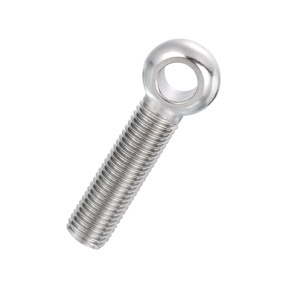 Uxcell M20x85mm Shoulder Swing Lifting Eye Bolt, 304 Stainless Steel Metric Full Thread Fisheye Eye Slip Hole Screw Rigging Bolt Metal Fasteners Screws, Silver Tone