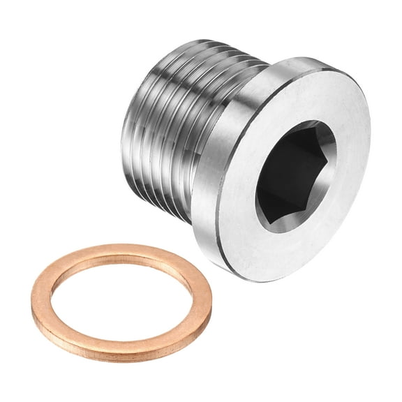 Uxcell M22 Metric Inner Hex Head, Thread Sensor Plug Standard Pipe Fitting Plug