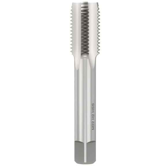 Uxcell M22 x 2.5 Straight Flute Tap - M2 High Speed Steel Metric Right Hand Thread Tap Polished Finish Screw Thread Milling Machine Taps Threading Tapping
