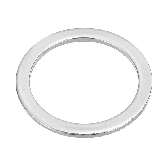 Uxcell M22x28x1.5mm Flat Washers, 50PCS Aluminum Automotive Drain Plug Gaskets, Silver