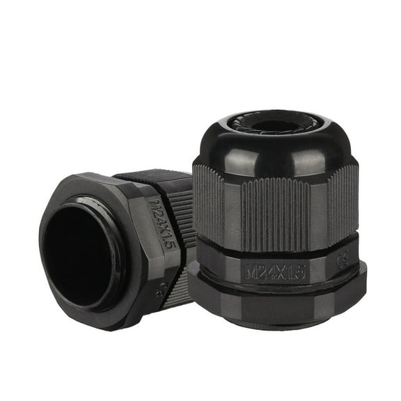 Uxcell M24 IP68 Nylon Cable Gland Joint Adjustable for 12mm-15mm Dia Cable Wire 10 Pack