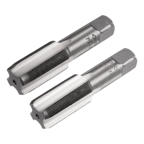 Uxcell M24 x 1 Alloy Tool Steel Taper/Bottom Screw Thread Taps Metric Hand Tap Set 1 Pair