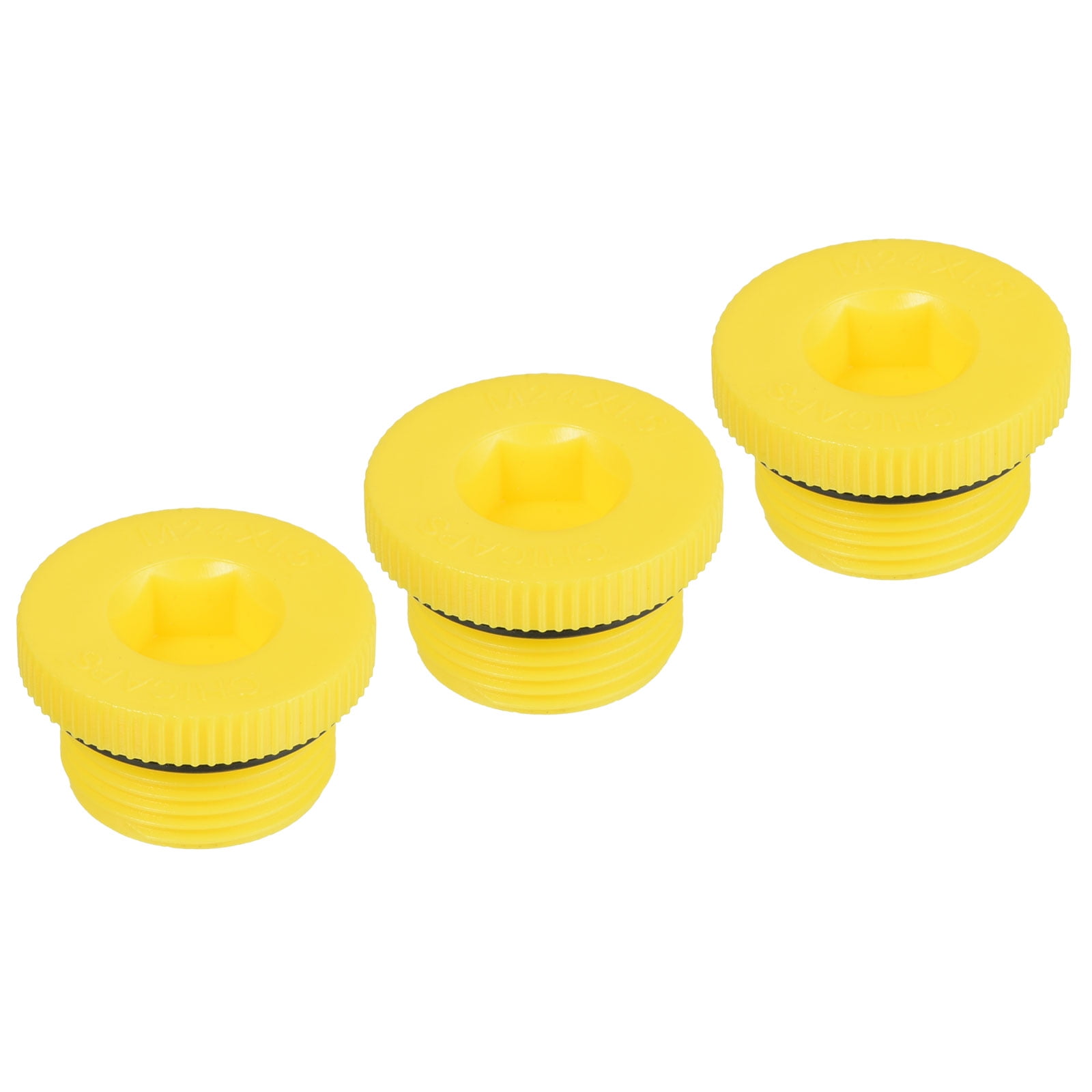 Uxcell M24x1.5 Hold Plugs Plastic Male Threaded Hex Socket End Cap ...