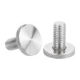 thumbnail image 1 of Uxcell M25x20mm Knurled Thumb Screws, 304 Stainless Steel Flat Head Thumb Screws Metric Diamond Knurled Head Bolts Grip Knobs Hand Tighten Thread Fasteners, 25mm Dia. 2 Pcs, 1 of 7