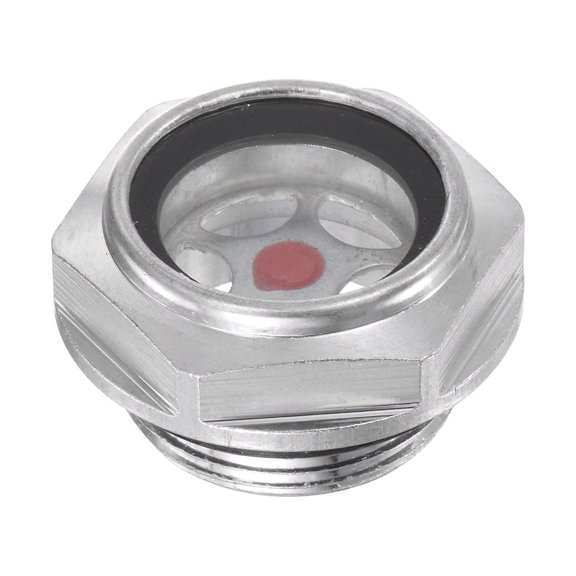 Uxcell M27x1.5mm Male Threaded 20mm Height Aluminum Air Compressor Oil Level Gauge Sight Glass