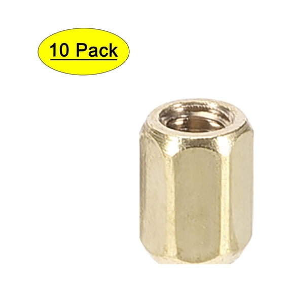 Uxcell M2x3mm Female to Female Hex Brass Spacer 10 Count