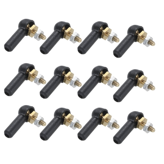 Uxcell M2xL16mm Ball Rods End Head Ball Joint Buckle Steering Connecting Tie for RC Model Stainless Steel Black 15Pcs