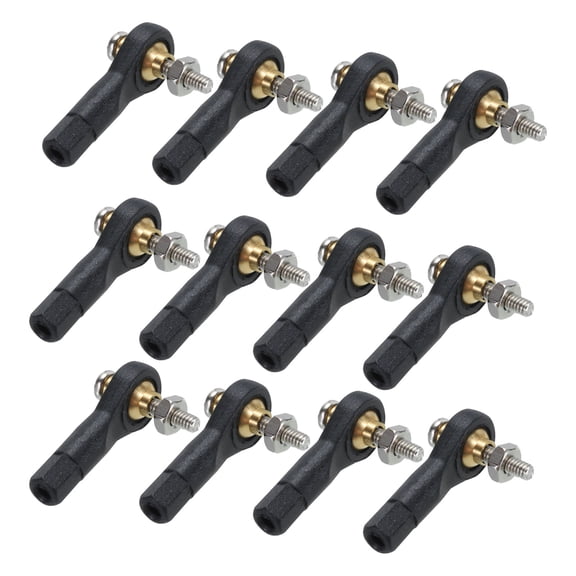 Uxcell M2xL19mm Ball Rods End Head Ball Joint Buckle Steering Connecting Tie for RC Models with Nuts 20Pcs