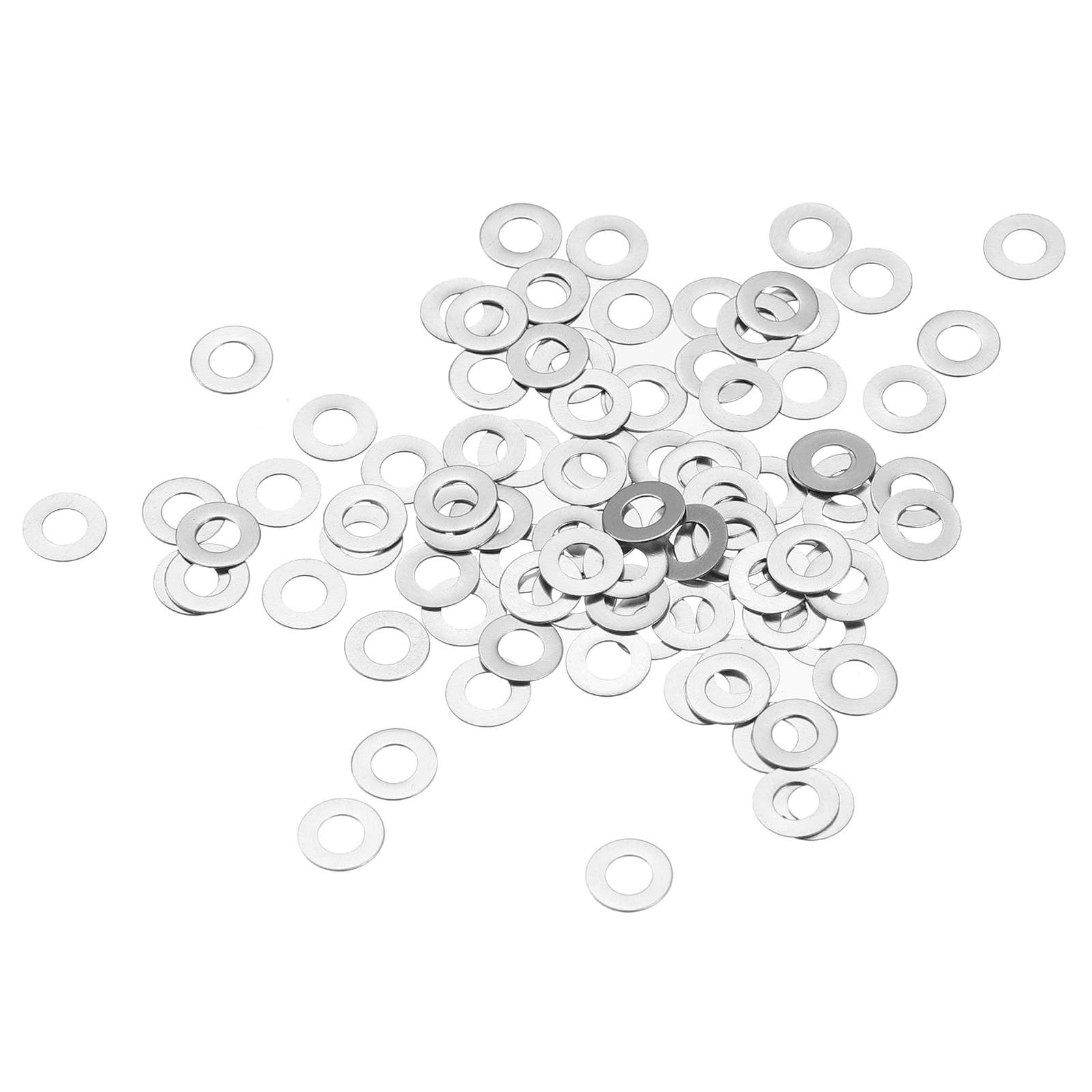Uxcell M3 304 Stainless Steel Flat Washers, 3x6x0.1mm Ultra Thin Flat  Spacers for Screw Bolt, 100 Pack 