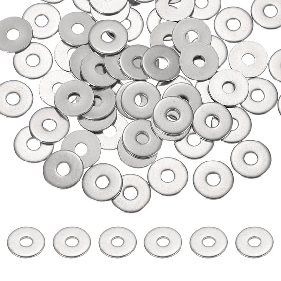 Uxcell M3.5 x 12mm Metal Screw Washers Set, 66Pcs 304 Stainless Steel Flat Washers