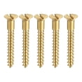 thumbnail image 1 of Uxcell M3.5 x 30mm Wood Screws Slotted Flat Head Brass Self-Tapping Screw 100 Pack, 1 of 5