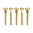 thumbnail image 1 of Uxcell M3.5 x 30mm Wood Screws Slotted Round Head Brass Self-Tapping Screw 20 Pack, 1 of 5