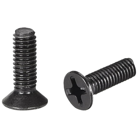Uxcell M3.5 x 8mm Phillips Screw Fastener Black Zinc Plated 50 Pack