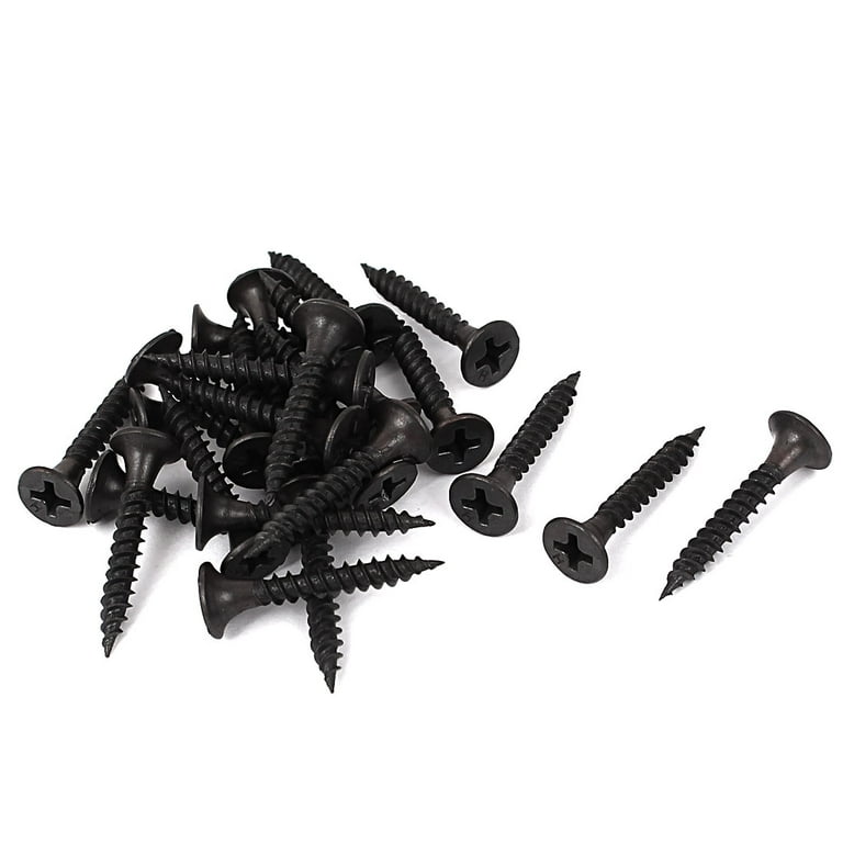 Uxcell M3.5x25mm Phillips Flat Head Self-Tapping Screws - Black Zinc Plated, 25 Pack 3 thumbnail image