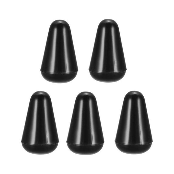 Uxcell M3.7 Plastic 5 Way Toggle Switch Knob Tip Caps for Electric Guitar Parts Accessories Switch Cap Black 5 Pcs