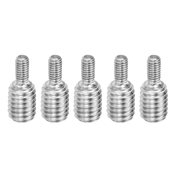 Uxcell M3*M6*14mm Double End Threaded Stud Screw Bolt, 5 Pack 304 Stainless