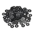 thumbnail image 1 of Uxcell M3 Nylon Flat Washer, 100 Pack 3mm ID 10mm OD 1mm Thick Sealing Spacer Gasket Ring, Black, 1 of 6