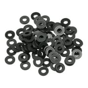 Uxcell M3 Nylon Flat Washer, 80 Pack 3mm ID 7mm OD 1mm Thick Sealing Spacer Gasket Ring, Black