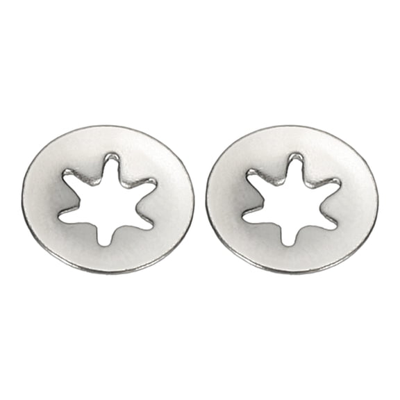 Uxcell M3 Star Internal Tooth Lock Washers 100Pcs Push on Retaining Clips Stainless Steel Quick Speed Locking Washers Silver