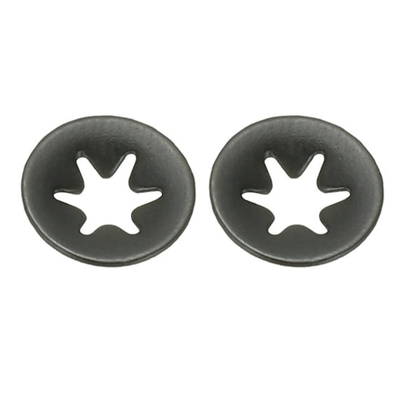 Uxcell Star Internal Tooth Lock Washers Push on Retaining Clips Manganese Steel Quick Speed Locking Washers for Fastening Black 100 3 mm