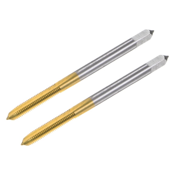 Uxcell M3 x 0.5 Cobalt High Speed Steel Straight Flute Machine Thread Tap Titanium Coated 2 Pack