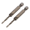thumbnail image 1 of Uxcell M3 x 0.5 Titanium Coated High Speed Steel 6542 Combination Drill Tap Bit 2 Pack, 1 of 6