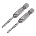 thumbnail image 1 of Uxcell M3 x 0.5 Uncoated High Speed Steel 4341 Combination Drill Tap Bit 2 Pack, 1 of 6