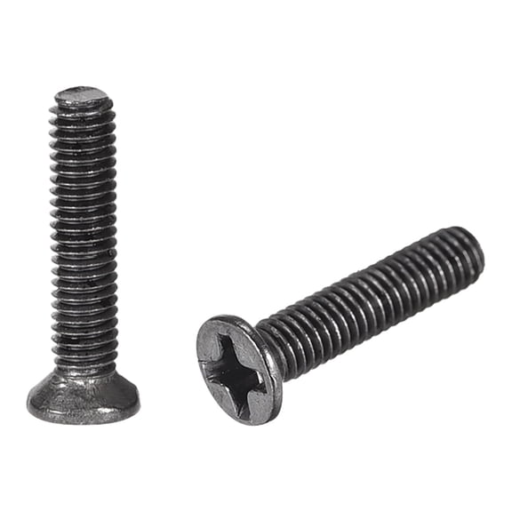 Uxcell M3 x 10mm Phillips Screw Fastener Black Zinc Plated 350 Pack