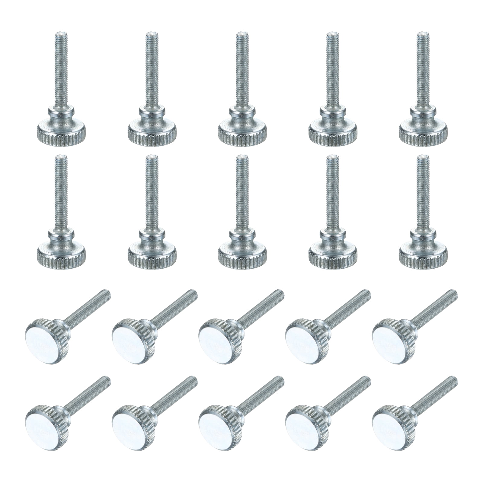 Uxcell M3 x 16.5mm Knurled Thumb Screws, 20Pcs Metric Knurled Head ...