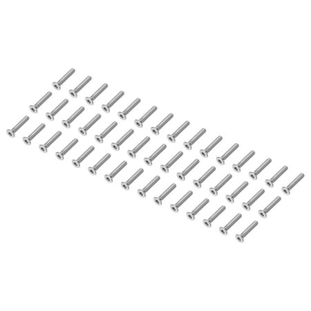 Uxcell 100Pcs M3 x 16 mm Flat Countersunk Head Socket Cap Screw Stainless Steel 18-8