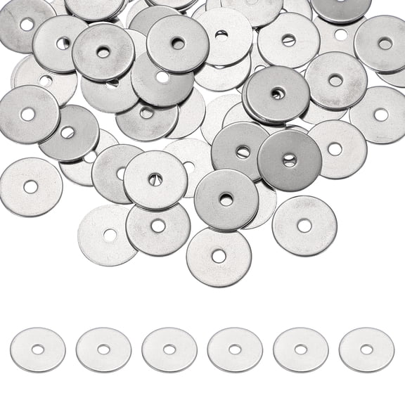 Uxcell M3 x 18mm Metal Screw Washers Set, 66Pcs 304 Stainless Steel Flat Washers