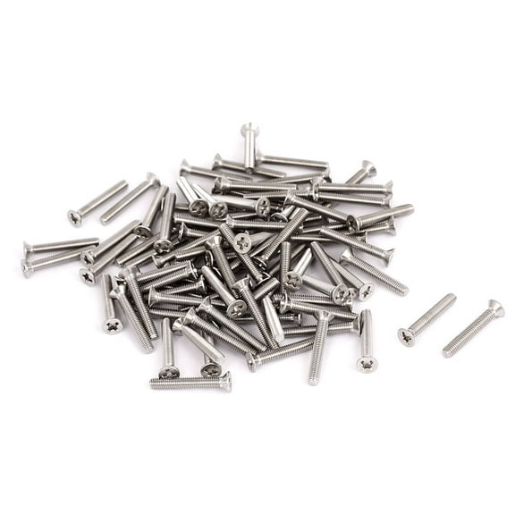 Uxcell M3 x 20mm  Flat Head Metric Countersunk Bolts Machine Screws 100Pcs