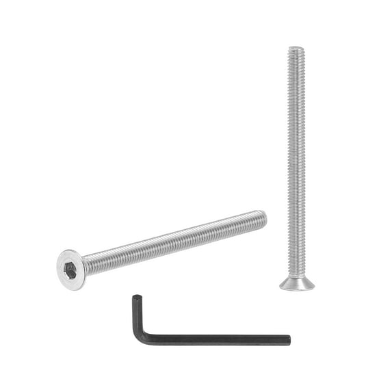 Uxcell Flat Head Socket Cap Screws, 304 Stainless Steel Head Screw Bolts Hex Socket Drive Countersunk Bolts M3 x 40mm