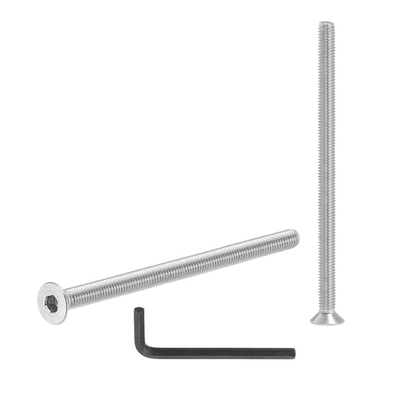 Uxcell Flat Head Socket Cap Screws, 304 Stainless Steel Head Screw Bolts Hex Socket Drive Countersunk Bolts M3 x 50mm