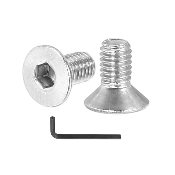 Uxcell Flat Head Socket Cap Screws, 304 Stainless Steel Head Screw Bolts Hex Socket Drive Countersunk Bolts M3 x 6mm