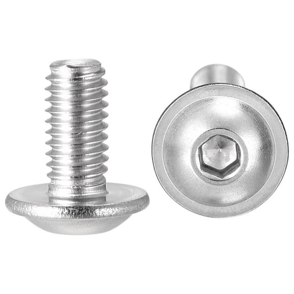 Uxcell M3 x 6mm 304 Stainless Steel Flanged Button Head Socket Cap Screws 50 Pack