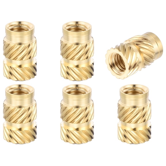 Uxcell M3 x 7 x 4.5mm(MxHxD) Threaded Inserts Heat Set Inserts 66Pcs, Metric Brass Knurled Thread Nuts, Embedment Nut for 3D Printing Components, Plastic Shell