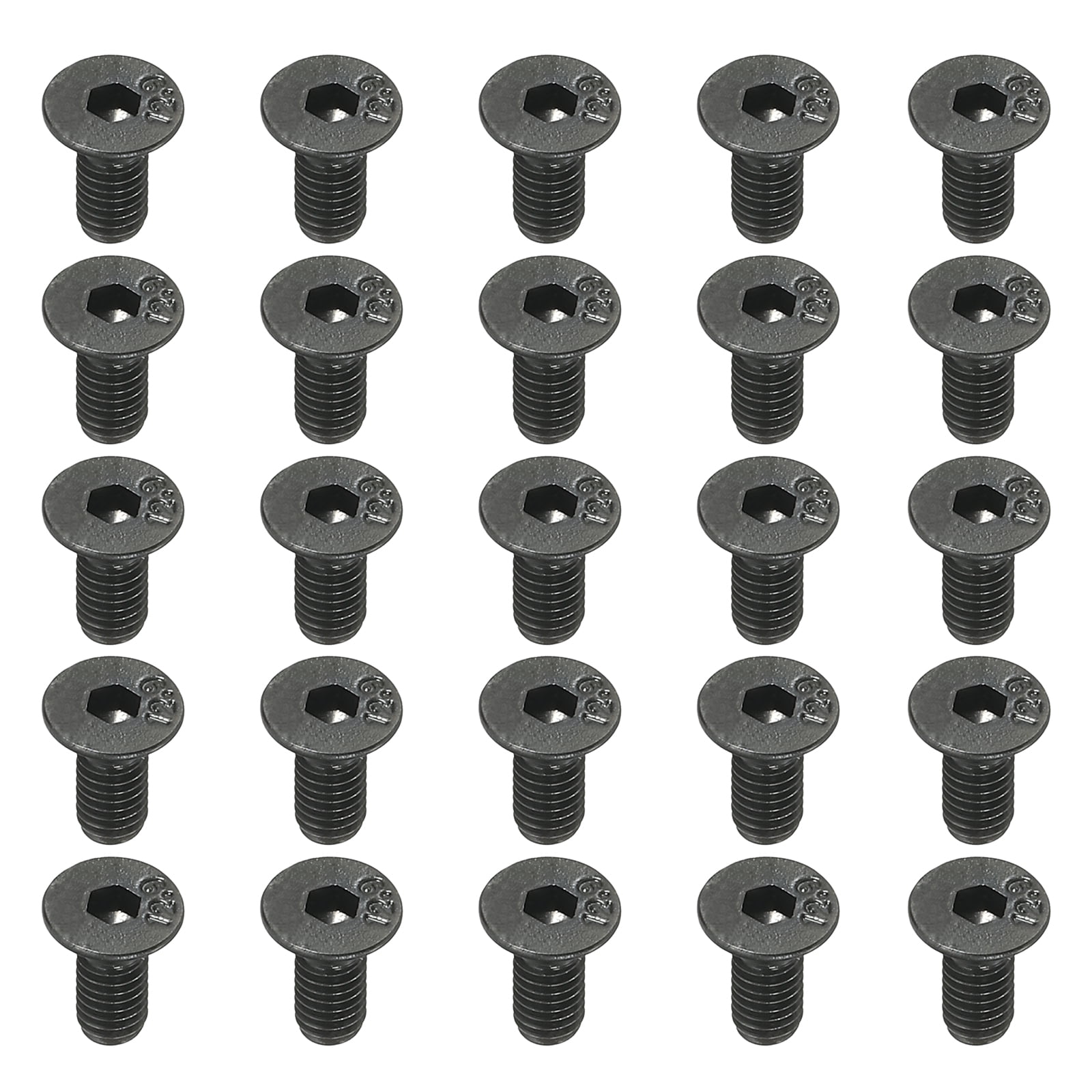 Uxcell 100 Pcs M3 x 8 mm Flat Countersunk Head Socket Cap Machine ...