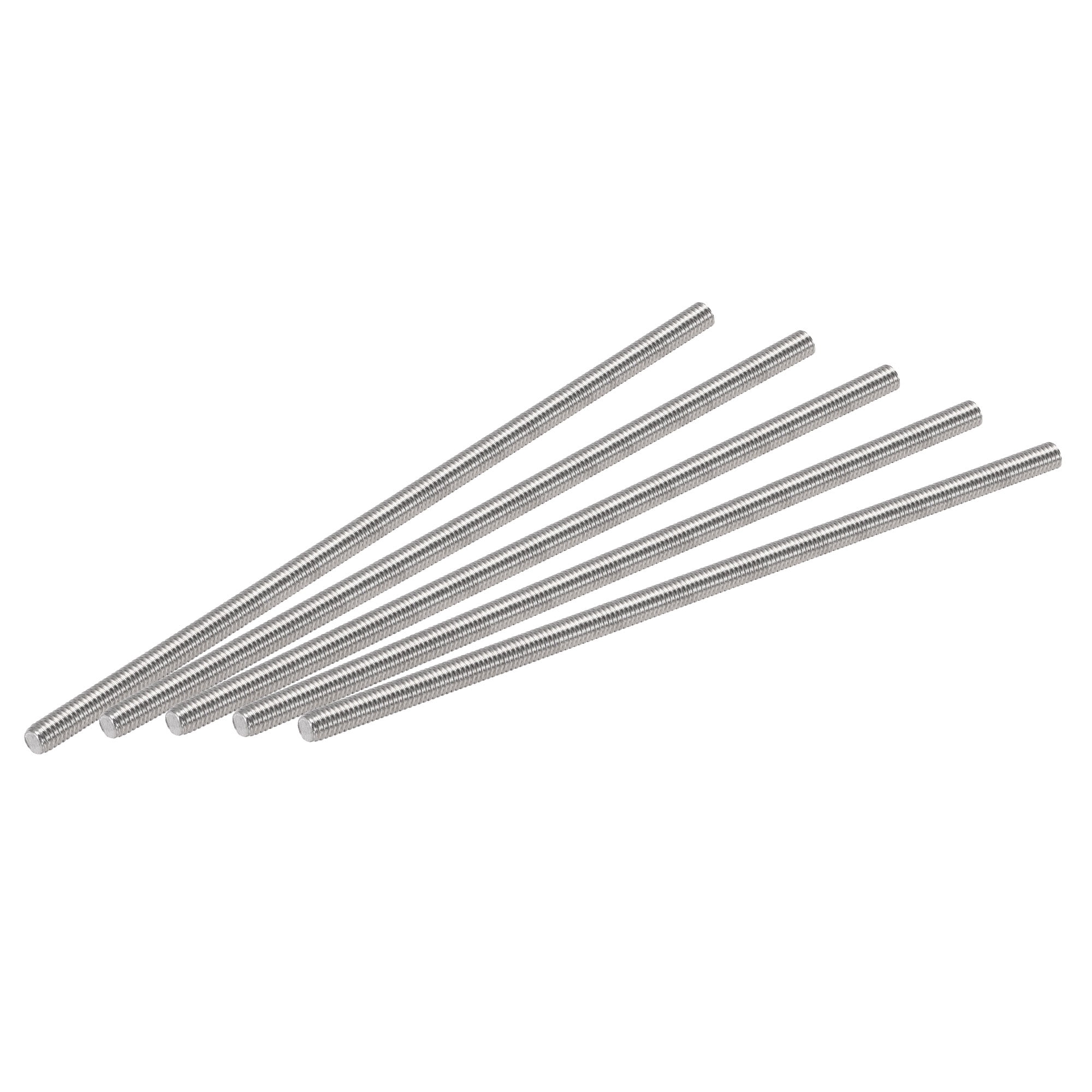 4Pcs M3 x 500mm Fully Threaded Rod 304 Stainless Steel Right Hand