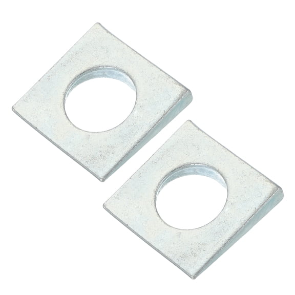 Uxcell Beveled Square Washers, Heavy Duty Galvanized Wedge Washers in Plain Carbon Steel for Shim Leveling Fastener Hardware M30 Thickness 3 to 12mm