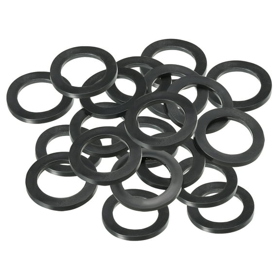 Uxcell M30 Rubber Flat Washer 30mm ID 40mm OD 3mm Thick Sealing Spacer Gasket Ring,Black, 20 Pack