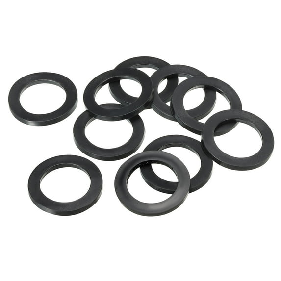 Uxcell M32 Rubber Flat Washer, 40 Pack 32mm ID 45mm OD 4mm Thick Sealing Spacer Gasket Ring, Black
