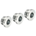 thumbnail image 1 of Uxcell M33*2 Internal Hex Head Pipe Fitting Plug, 3 Pack Male Thread 45# Steel Socket Plug with Sealing Ring, 1 of 5