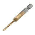 thumbnail image 1 of Uxcell M3x0.5 Titanium Coated High Speed Steel Combination Drill Tap Bit Extra Long, 1 of 6