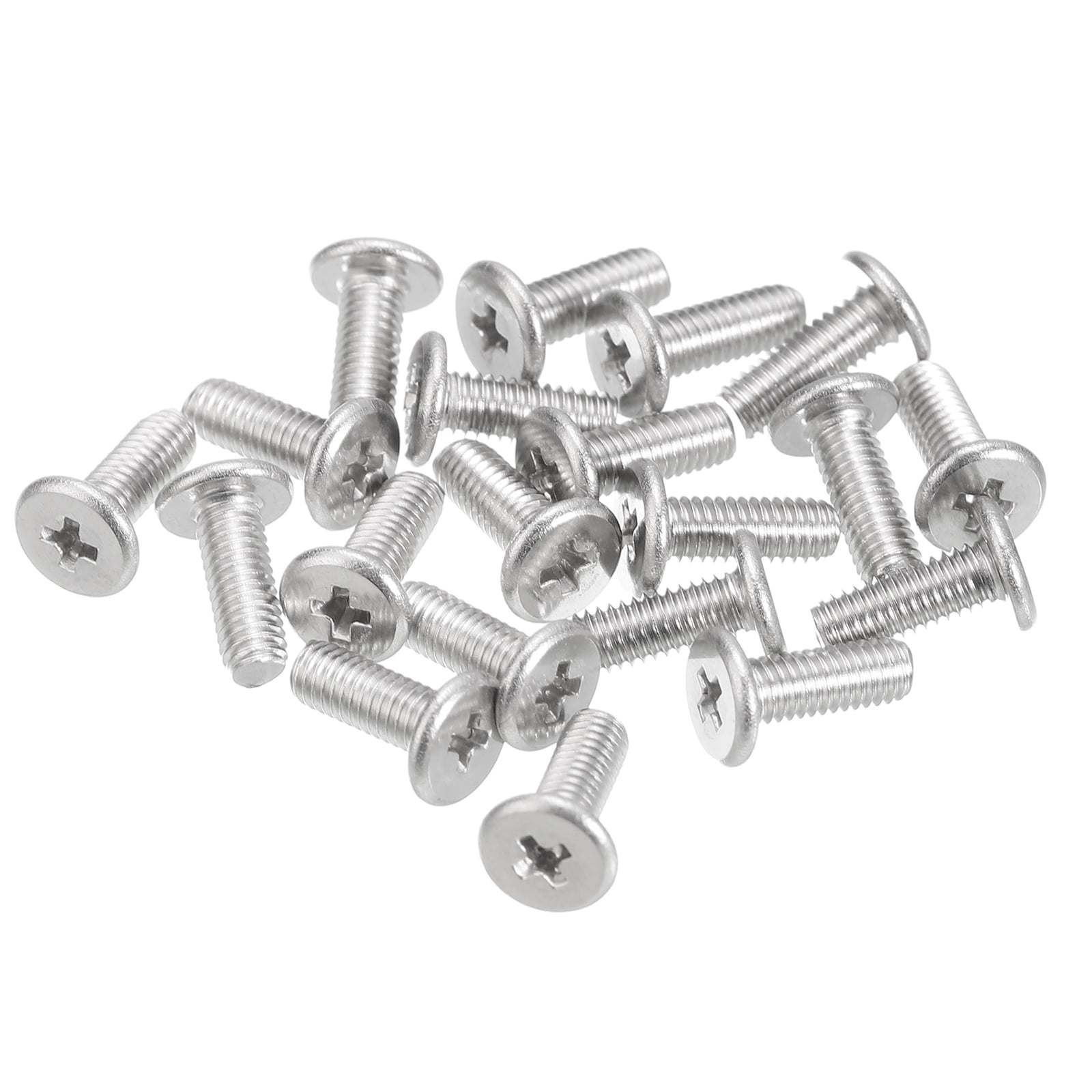 Uxcell M3x0.5x8mm 100Pack Metal Flat Round Head Screws Phillips Drive