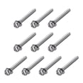 thumbnail image 1 of Uxcell M3x1.38'' Pan Head Machine Screws Bolts Combine Carbon Steel Silver Tone 10 pcs, 1 of 2